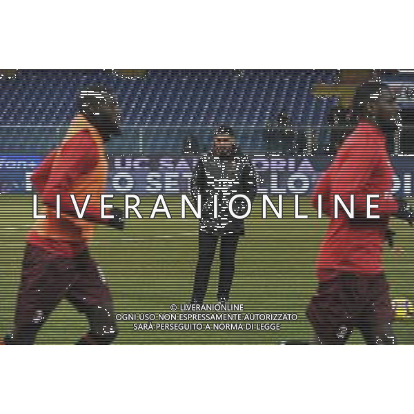 Coppa Italia 2018-2019 ottavi di finale Sampdoria-Milan Genova (Italia) - 12.01.2019 Sampdoria-Milan C. Nella Foto: Gennaro Gattuso osserva il riscaldamento /Ph.Cebrelli-Ag. Aldo Liverani