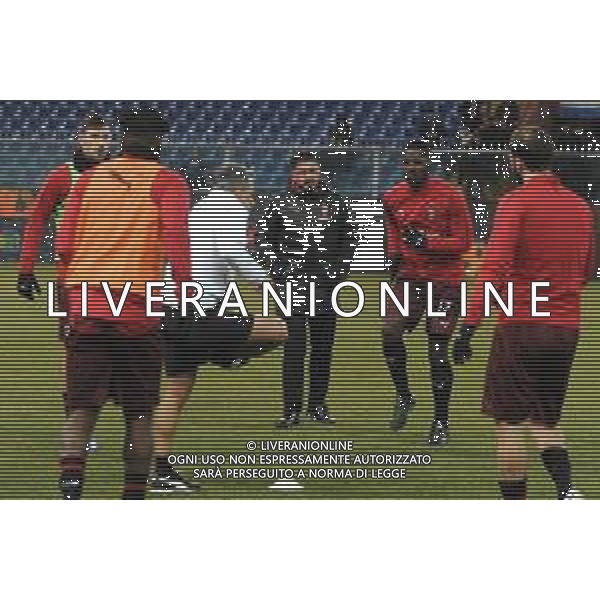 Coppa Italia 2018-2019 ottavi di finale Sampdoria-Milan Genova (Italia) - 12.01.2019 Sampdoria-Milan C. Nella Foto: Gennaro Gattuso osserva il riscaldamento /Ph.Cebrelli-Ag. Aldo Liverani