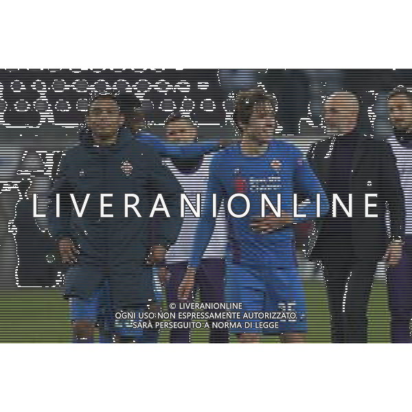 Torino - Fiorentina, Ottavi di Coppa Italia Tim Cup 13.01.2019 NELLA FOTO : ESULTANZA DEI GIOCATORI DELLA FIORENTINA A FINE GARA - LUIS MURIEL-FEDERICO CHIESA © AGENZIA ALDO LIVERANI SAS