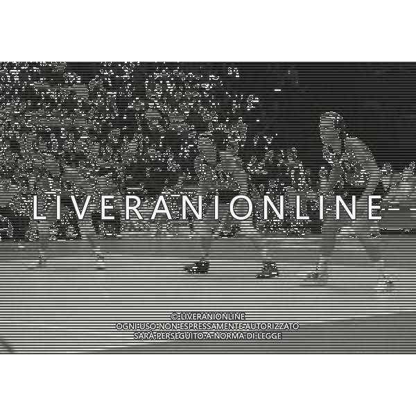 27-04-1994 MILANO - FORUM DI ASSAGO FINALE SCUDETTO MILAN VOLLEY SISLEY TREVISO NELLA FOTO Zwerver Ron-ANDREA GARDINI E LORENZO BERNARDI AG ALDO LIVERANI SAS