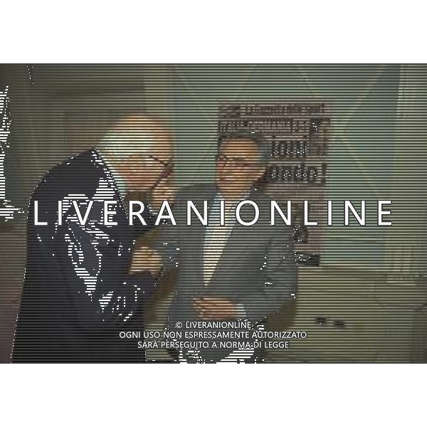 1996 MILANO HOTEL GALLIA CENTENARIO DELLA GAZZETTA DELLO SPORT NELLA FOTO CANDIDO CANNAVO\' CON RINO NEGRI AG ALDO LIVERANI SAS 