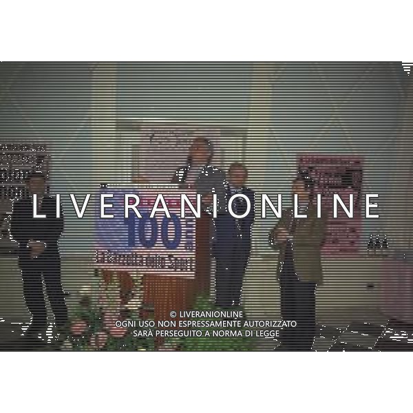 1996 MILANO HOTEL GALLIA CENTENARIO DELLA GAZZETTA DELLO SPORT NELLA FOTO DANIELE RADAELLI-CANDIDO CANNAVO\' GIUSEPPE CASTELNOVI E FRANCO RUBIS AG ALDO LIVERANI SAS