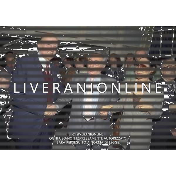 1996 MILANO HOTEL GALLIA CENTENARIO DELLA GAZZETTA DELLO SPORT NELLA FOTO CANDIDO CANNAVO\' CON LA MOGLIE AG ALDO LIVERANI SAS