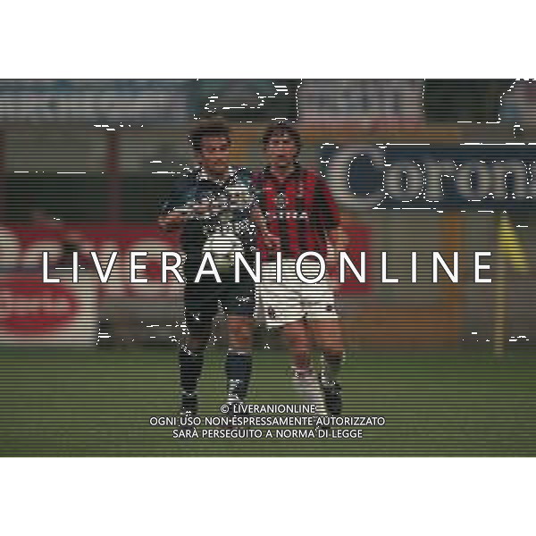 08-04-1998 MILANO-COPPA ITALIA MILAN LAZIO 1-0 NELLA FOTO PIERLUIGI CASIRAGHI E ALESSANDRO COSTACURTA AG ALDO LIVERANI SAS