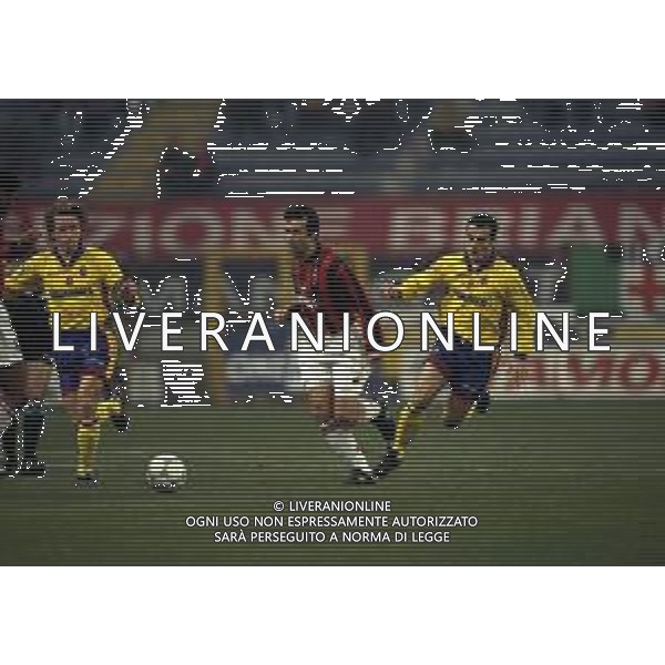 21-12-1997 MILANO-CAMPIONATO DI CALCIO SERIE A MILAN-BOLOGNA 0-0 NELLA FOTO GIANCARLO MAROCCHI-DEJAN SAVICEVIC-PAOLO CRISTALLINI AG ALDO LIVERANI SAS