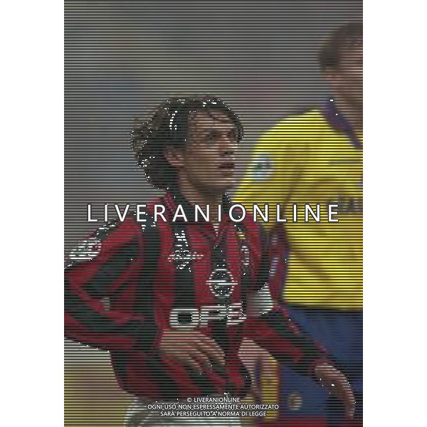 21-12-1997 MILANO-CAMPIONATO DI CALCIO SERIE A MILAN-BOLOGNA 0-0 NELLA FOTO PAOLO MALDINI AG ALDO LIVERANI SAS