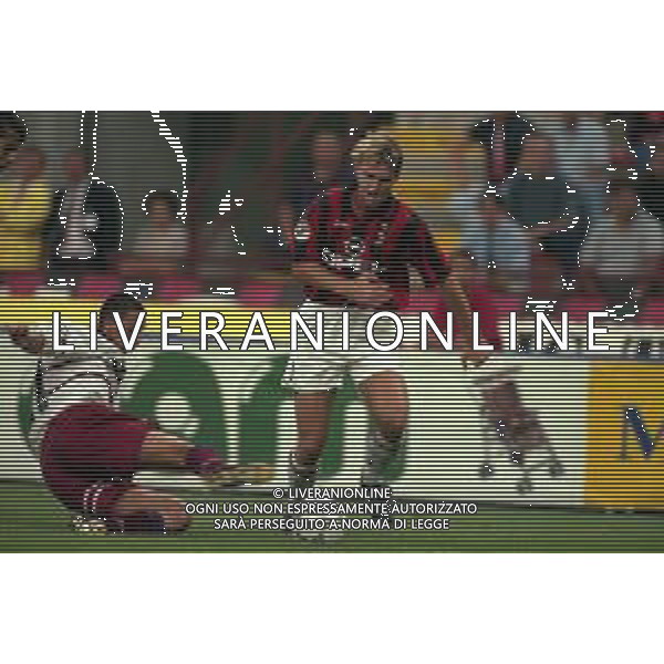 02-09-1997 MILANO-COPPA ITALIA MILAN REGGIANA 0-0 NELLA FOTO ANDREAS ANDERSSON AG ALDO LIVERANI SAS