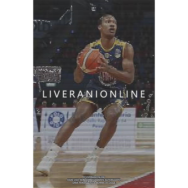 Lega Basket serie A Victoria Libertas Pesaro - Fiat Torino 13/01/2019 nella foto: Carr Tony (Fiat Torino) ©Claudio Zamagni/Agenzia Aldo Liverani Carr Tony (Fiat Torino) during basketball match between Victoria Libertas Pallacanestro Pesaro and Fiat Torino at Adriatic Arena in Pesaro on October 13 2019 photo credit Claudio Zamagni/Aldo Liverani Photo Agency