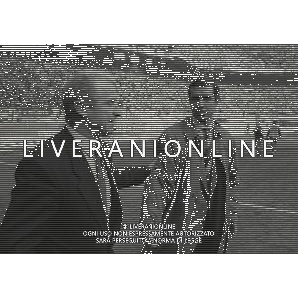 1989-1990 RETROSPETTIVA ALBERTO BIGON ALLENATORE CALCIO NELLA FOTO ALBERTO BIGON ALLENATORE NAPOLI CALCIO CON GIOVANNI TRAPATTONI IN INTER NAPOLI AG ALDO LIVERANI SAS