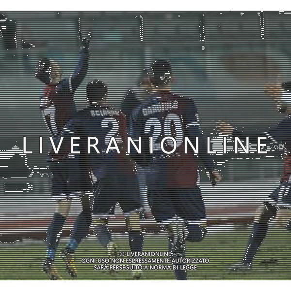 26 GENNAIO 2019 IMOLESE CALCIO - FANO NELLA FOTO DOPO GOAL ERIC LANINI FOTO GIANNI SANNA-AG ALDO LIVERANI SAS
