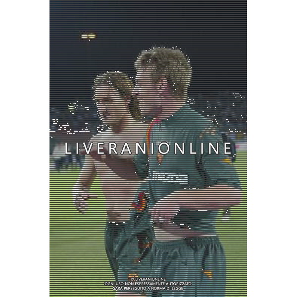 UDINE 19/05/2005 UDINESE-ROMA NELLA FOTO:TOTTI FRANCESCO E CASSANO ANTONIO ESULTANO A FINE PARTITA FOTO PAOLA GARBUIO/ALDO LIVERANI s.a.s