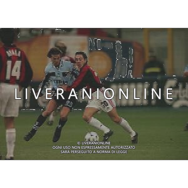 11-11-1998 MILANO-COPPA ITALIA MILAN LAZIO 1-1 NELLA FOTO MATIAS ALMEYDA E DOMENICO MORFEO AG ALDO LIVERANI SAS