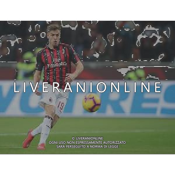 Coppa Italia TIM Cup 2018/2019 Quarti di Finale Milano - 29.01.2019 Milan-Napoli Nella Foto: il gol di Krzysztof Piatek /Ph.Vitez-Ag. Aldo Liverani