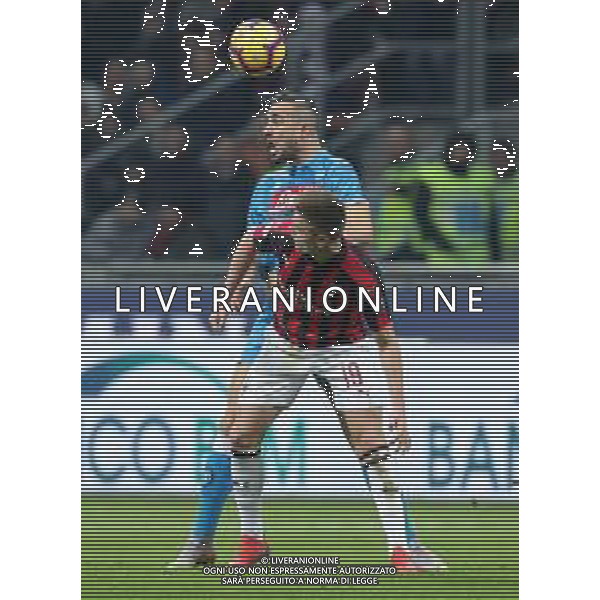 Coppa Italia TIM Cup 2018/2019 Quarti di Finale Milano - 29.01.2019 Milan-Napoli Nella Foto: Krzysztof Piatek e Nikola Maksimovic /Ph.Vitez-Ag. Aldo Liverani