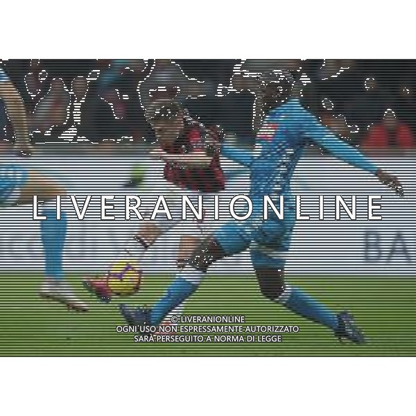 Coppa Italia TIM Cup 2018/2019 Quarti di Finale Milano - 29.01.2019 Milan-Napoli Nella Foto: il secondo gol di Krzysztof Piatek /Ph.Vitez-Ag. Aldo Liverani