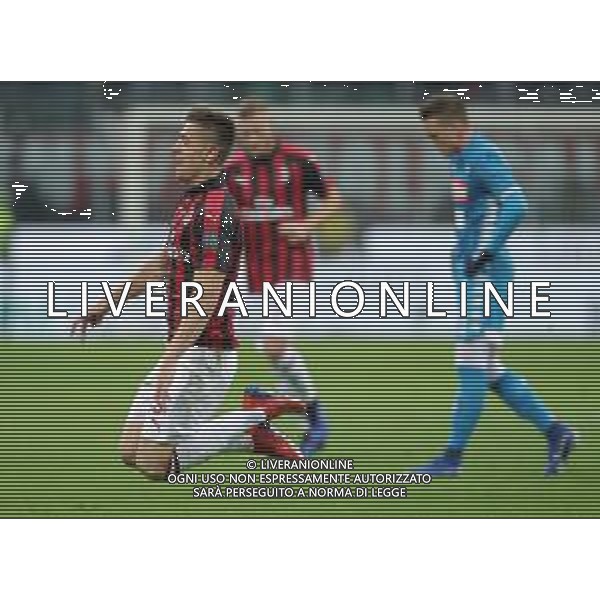Coppa Italia TIM Cup 2018/2019 Quarti di Finale Milano - 29.01.2019 Milan-Napoli Nella Foto: esultanza dopo il secondo gol di Krzysztof Piatek /Ph.Vitez-Ag. Aldo Liverani