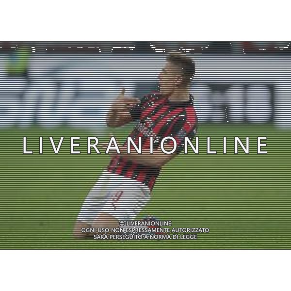 Coppa Italia TIM Cup 2018/2019 Quarti di Finale Milano - 29.01.2019 Milan-Napoli Nella Foto: esultanza dopo il secondo gol di Krzysztof Piatek /Ph.Vitez-Ag. Aldo Liverani