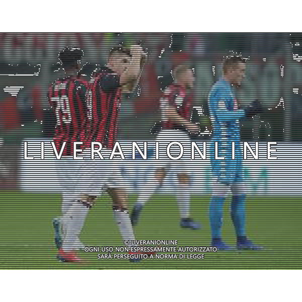 Coppa Italia TIM Cup 2018/2019 Quarti di Finale Milano - 29.01.2019 Milan-Napoli Nella Foto: esultanza dopo il secondo gol di Krzysztof Piatek /Ph.Vitez-Ag. Aldo Liverani