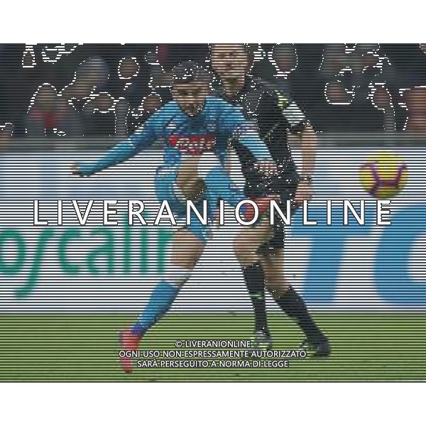 Coppa Italia TIM Cup 2018/2019 Quarti di Finale Milano - 29.01.2019 Milan-Napoli Nella Foto: lorenzo insigne prova il tiro /Ph.Vitez-Ag. Aldo Liverani