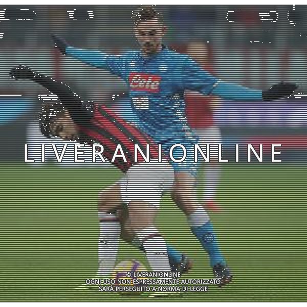 Coppa Italia TIM Cup 2018/2019 Quarti di Finale Milano - 29.01.2019 Milan-Napoli Nella Foto: Lucas Paqueta\' e fabian ruiz /Ph.Vitez-Ag. Aldo Liverani