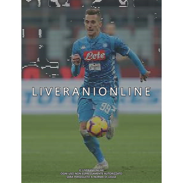 Coppa Italia TIM Cup 2018/2019 Quarti di Finale Milano - 29.01.2019 Milan-Napoli Nella Foto:Arkadiusz Milik /Ph.Vitez-Ag. Aldo Liverani