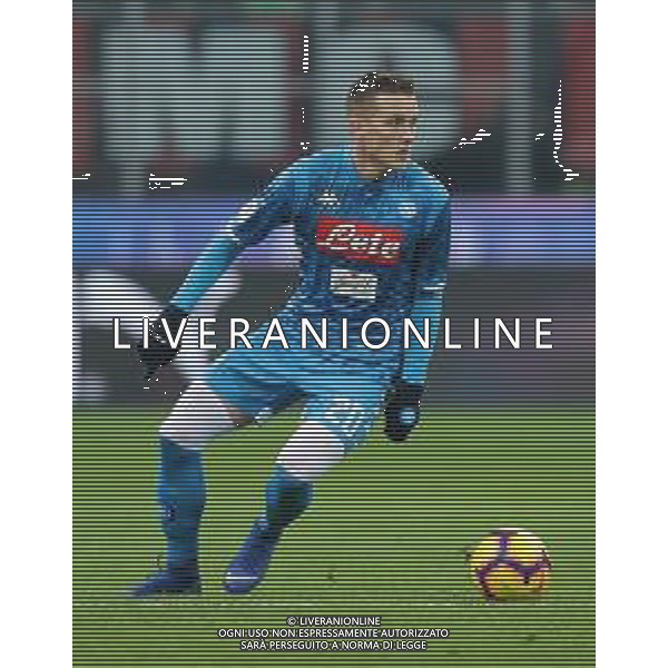 Coppa Italia TIM Cup 2018/2019 Quarti di Finale Milano - 29.01.2019 Milan-Napoli Nella Foto:Piotr Zielinski /Ph.Vitez-Ag. Aldo Liverani