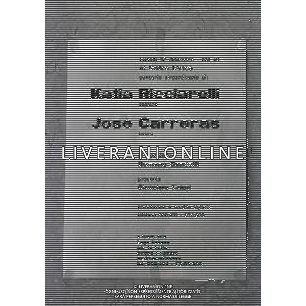 RETROSPETTIVA KATIA RICCIARELLI CANTANTE LIRICA MELLA FOTO KATIA RICCIARELLI CON JOSE CARRERAS 12-12-1977 TEATRO LIRICO DI MILANO AG ALDO LIVERANI SAS