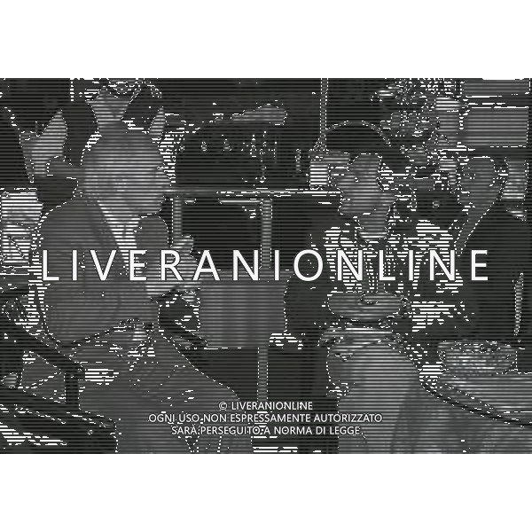 1997 PERUGIA CONFERENZA E PRIMO ALLENAMENTO NAVIO SCALA AL PERUGIA CALCIO NELLA FOTO NEVIO SCALA CON IL GIORNALISTA DELLA GAZZETTA DELLO SPORT FABIO BIANCHI AG ALDO LIVERANI SAS