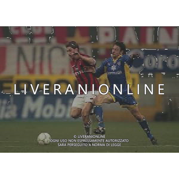 18-02-1998 MILANO- COPPA ITALIA TIM MILAN PARMA 0-0 NELLA FOTO ZVONIMIR BOBAN E STEFANO FIORE AG ALDO LIVERANI SAS