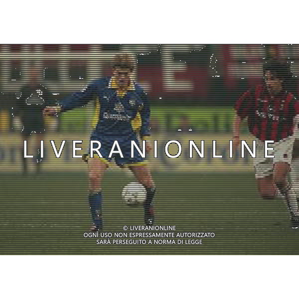 18-02-1998 MILANO- COPPA ITALIA TIM MILAN PARMA 0-0 NELLA FOTO JESPER BLOMQVIST E DEMETRIO ALBERTINI AG ALDO LIVERANI SAS