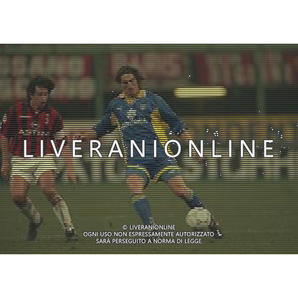 18-02-1998 MILANO- COPPA ITALIA TIM MILAN PARMA 0-0 NELLA FOTO DINO BAGGIO E DEMETRIO ALBERTINI AG ALDO LIVERANI SAS