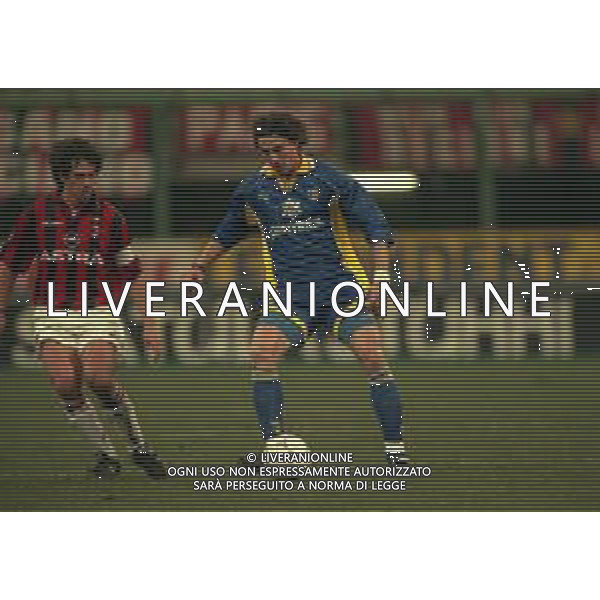 18-02-1998 MILANO- COPPA ITALIA TIM MILAN PARMA 0-0 NELLA FOTO DINO BAGGIO E DEMETRIO ALBERTINI AG ALDO LIVERANI SAS