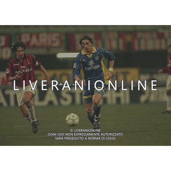 18-02-1998 MILANO- COPPA ITALIA TIM MILAN PARMA 0-0 NELLA FOTO DINO BAGGIO E DEMETRIO ALBERTINI AG ALDO LIVERANI SAS