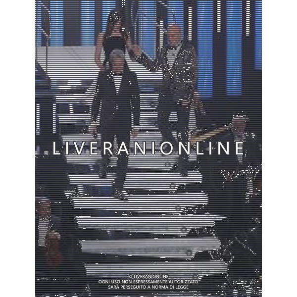 69mo Festival della Canzone Italiana Sanremo 2019 - Prima Serata Sanremo (Imperia) - 05.02.2019 Nella Foto: Claudio Baglioni Claudio Bisio Virginia Raffaele /Ph.Vitez-Ag. Aldo Liverani
