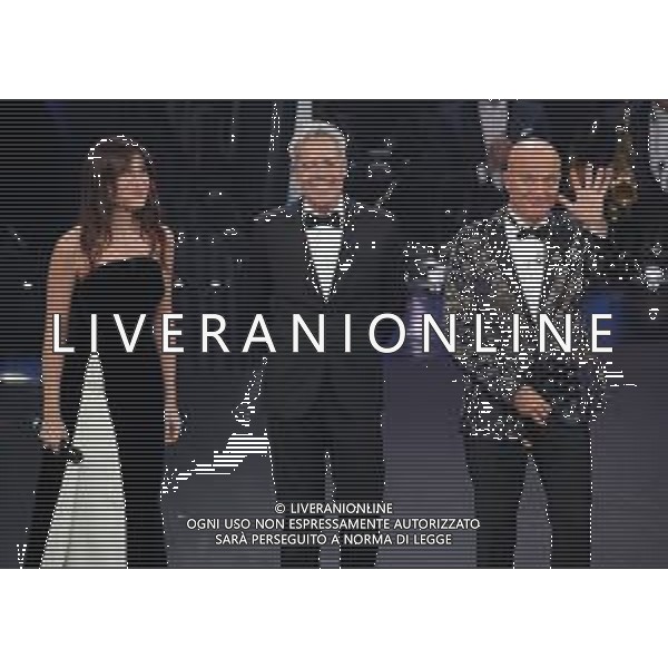 69mo Festival della Canzone Italiana Sanremo 2019 - Prima Serata Sanremo (Imperia) - 05.02.2019 Nella Foto: Claudio Baglioni Claudio Bisio Virginia Raffaele /Ph.Vitez-Ag. Aldo Liverani