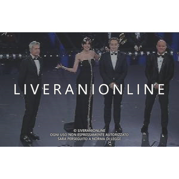 69mo Festival della Canzone Italiana Sanremo 2019 - Prima Serata Sanremo (Imperia) - 05.02.2019 Nella Foto: Claudio Baglioni Claudio Bisio Virginia Raffaele Claudio Santamaria /Ph.Vitez-Ag. Aldo Liverani