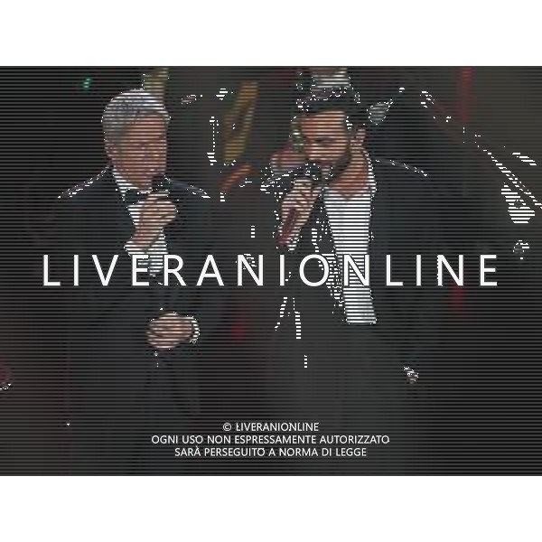 69mo Festival della Canzone Italiana Sanremo 2019 - Seconda Serata Sanremo (Imperia) - 06.02.2019 Nella Foto: Marco Mengoni Claudio Baglioni /Ph.Vitez-Ag. Aldo Liverani