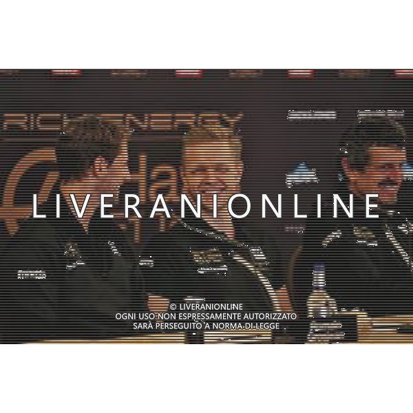(L to R): Romain Grosjean (FRA) Haas F1 Team with team mate Kevin Magnussen (DEN) Haas F1 Team. 07.02.2019. Haas F1 Team Livery Unveil, The Royal Automobile Club, London, England. AG ALDO LIVERANI SAS-ONLY ITALY