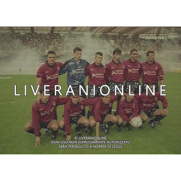 09-11-1997 CESENA-CAMPIONATO DI CALCIO SERIE C1 CESENA LIVORNO 4-0 NELLA FOTO FORMAZIONE LIVORNO 1997-1998 AG ALDO LIVERANI SAS