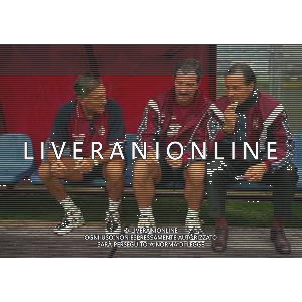 17-08-1997 COMO- COPPA ITALIA COMO TORINO 4-2 NELLA FOTO GRAEME SUONESS ALLENATORE TORINO CALCIO CON LIDO VIERI E GIUSEPPE ACCARDI AG ALDO LIVERANI SAS