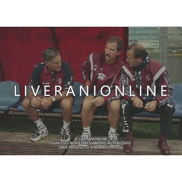 17-08-1997 COMO- COPPA ITALIA COMO TORINO 4-2 NELLA FOTO GRAEME SUONESS ALLENATORE TORINO CALCIO CON LIDO VIERI E GIUSEPPE ACCARDI AG ALDO LIVERANI SAS