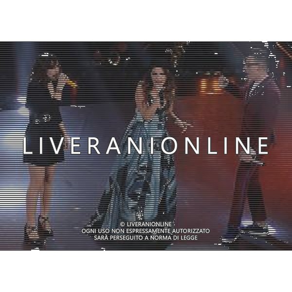 69mo Festival della Canzone Italiana Sanremo 2019 - Quarta Serata Sanremo (Imperia) - 08.02.2019 Nella Foto: Federica Carta e Shade con Cristina D’Avena /Ph.Vitez-Ag. Aldo Liverani