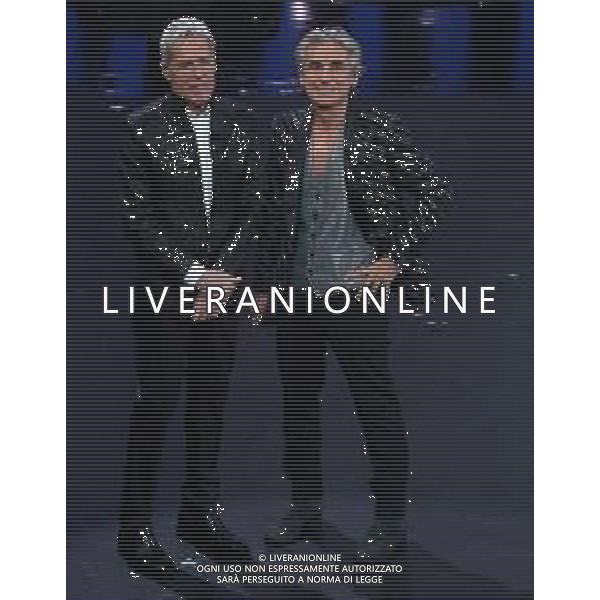 69mo Festival della Canzone Italiana Sanremo 2019 - Quarta Serata Sanremo (Imperia) - 08.02.2019 Nella Foto: Luciano Ligabue Claudio Baglioni /Ph.Vitez-Ag. Aldo Liverani
