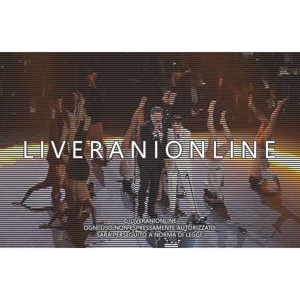 69mo Festival della Canzone Italiana Sanremo 2019 - Quarta Serata Sanremo (Imperia) - 08.02.2019 Nella Foto: Arisa con Tony Hadley e i Kataklo’ /Ph.Vitez-Ag. Aldo Liverani
