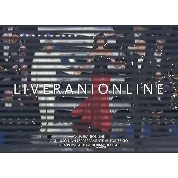 69mo Festival della Canzone Italiana Sanremo 2019 - Quinta Serata Sanremo (Imperia) - 09.02.2019 Nella Foto: Claudio Baglioni Claudio Bisio Virginia Raffaele /Ph.Vitez-Ag. Aldo Liverani