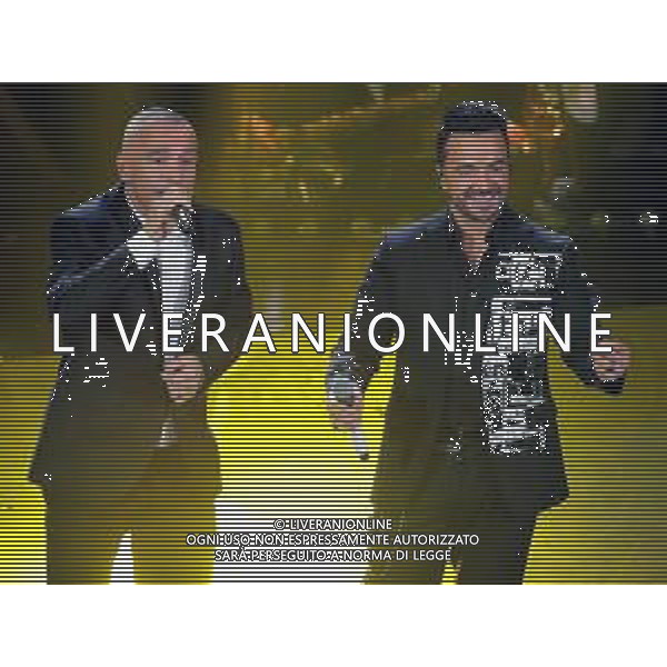69mo Festival della Canzone Italiana Sanremo 2019 - Quinta Serata Sanremo (Imperia) - 09.02.2019 Nella Foto: Eros Ramazzotti Luis Fonsi /Ph.Vitez-Ag. Aldo Liverani