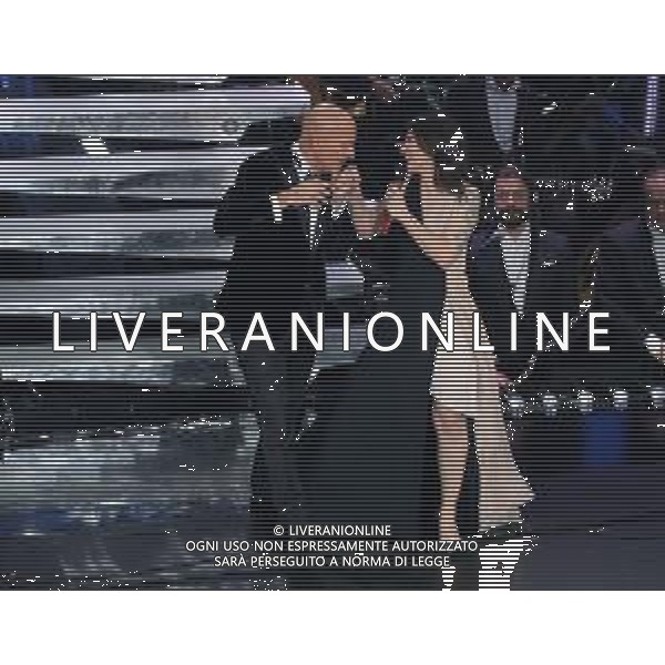 69mo Festival della Canzone Italiana Sanremo 2019 - Quinta Serata Sanremo (Imperia) - 09.02.2019 Nella Foto: Elisa Claudio Bisio /Ph.Vitez-Ag. Aldo Liverani