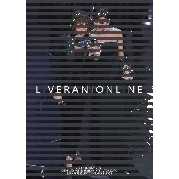 69mo Festival della Canzone Italiana Sanremo 2019 - Quinta Serata Sanremo (Imperia) - 09.02.2019 Nella Foto: claudia pandolfi Virginia Raffaele /Ph.Vitez-Ag. Aldo Liverani