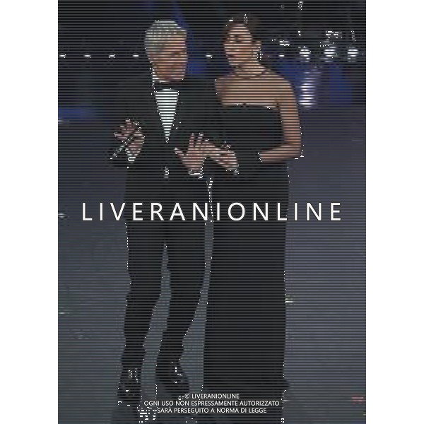 69mo Festival della Canzone Italiana Sanremo 2019 - Quinta Serata Sanremo (Imperia) - 09.02.2019 Nella Foto: Claudio Baglioni Virginia Raffaele /Ph.Vitez-Ag. Aldo Liverani