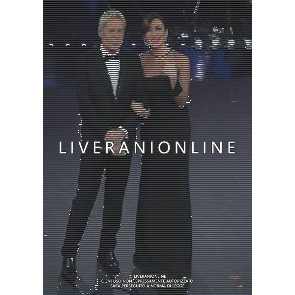 69mo Festival della Canzone Italiana Sanremo 2019 - Quinta Serata Sanremo (Imperia) - 09.02.2019 Nella Foto: Claudio Baglioni Virginia Raffaele /Ph.Vitez-Ag. Aldo Liverani